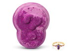 Fragrant Jewels Surprise Bath Bomb with rhodium plating, featuring vibrant colors and intricate design for a luxurious bath experience.