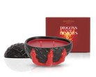 Fire Dragon Jewel Candle by Fragrant Jewels featuring a detailed dragon design on a ringless candle for decorative use.