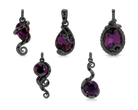 Sea Witch Jewel Candle by Fragrant Jewels, rhodium-plated ceramic pendant with intricate sea-themed design.