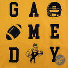 Unisex gold short sleeve graphic tee featuring Newton Railers design for game day, by The Graphic Tee.