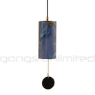 Single Zaphir chime from Gongs Unlimited with blue moon and burgundy colors, showcasing its sleek design and handcrafted details.
