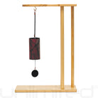 Single Zaphir Chime in blue moon turquoise on Gongs Unlimited Essence Stand, showcasing its vibrant color and elegant design.