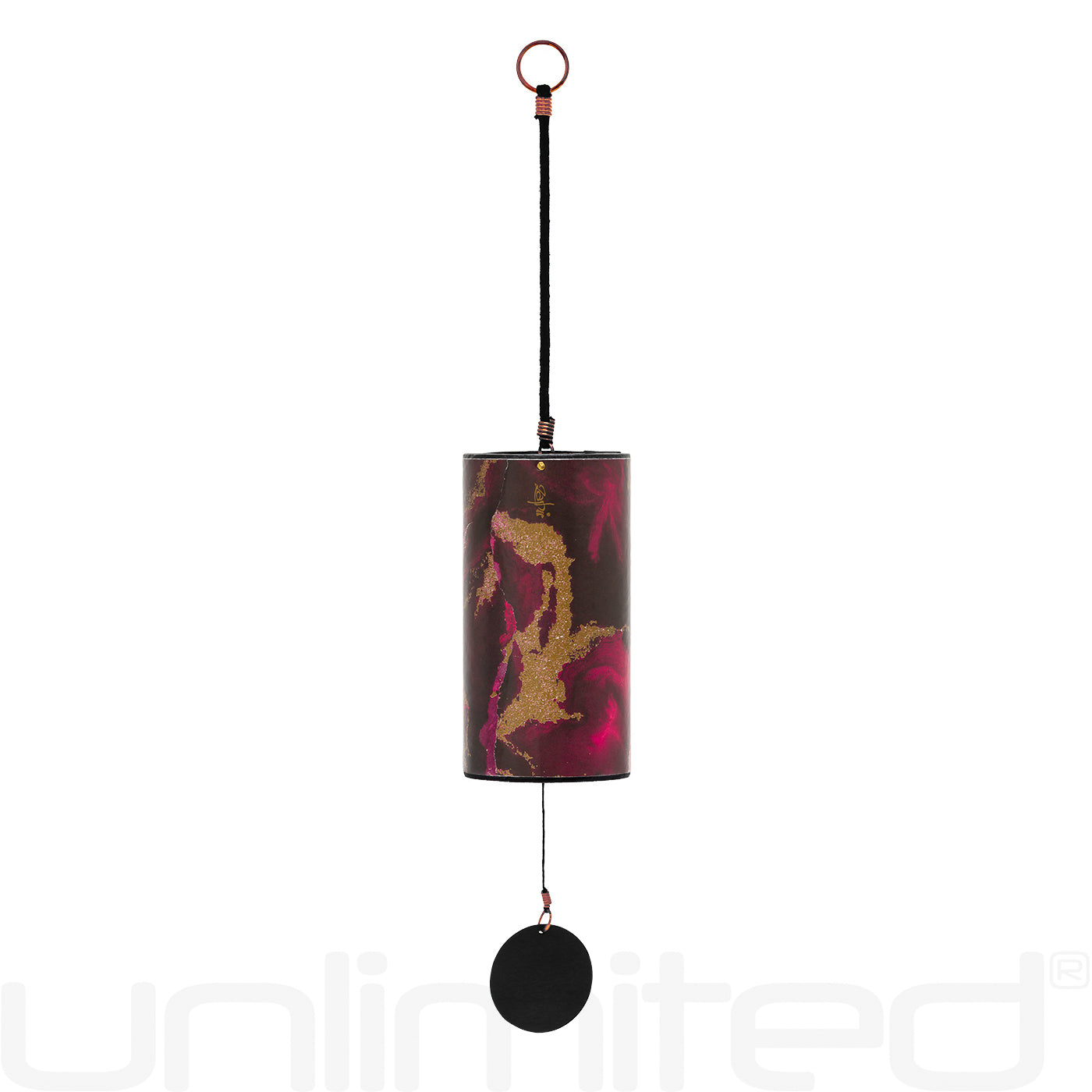 Gongs Unlimited Zaphir Love Echo Chime with sleek design, hanging metal chime with intricate details and a harmonious appearance