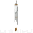 Gongs Unlimited 432 Hz Sound Healing Wind Chime with tuned metal tubes hanging from a wooden frame, designed for sound therapy.