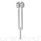 Gongs Unlimited 128 Hz weighted tuning fork, metal tool used for sound therapy and tuning musical instruments.