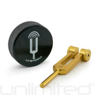 Weighted Gongs Unlimited 528 Hz MI DNA Tuning Fork with activator, showing the metal fork and rubber handle for sound therapy.