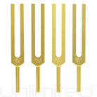 Gongs Unlimited Unlimited DNA Nucleotides Tuning Fork Set, professional sound therapy tuning forks on a plain background.