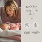 Beige GroundLuxe organic cotton grounding pillowcase on a king-size pillow, showcasing soft, natural fabric and grounding details.
