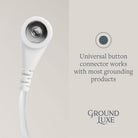 GroundLuxe 15 ft universal grounding cord, replacement cable for grounding and electrical safety use.