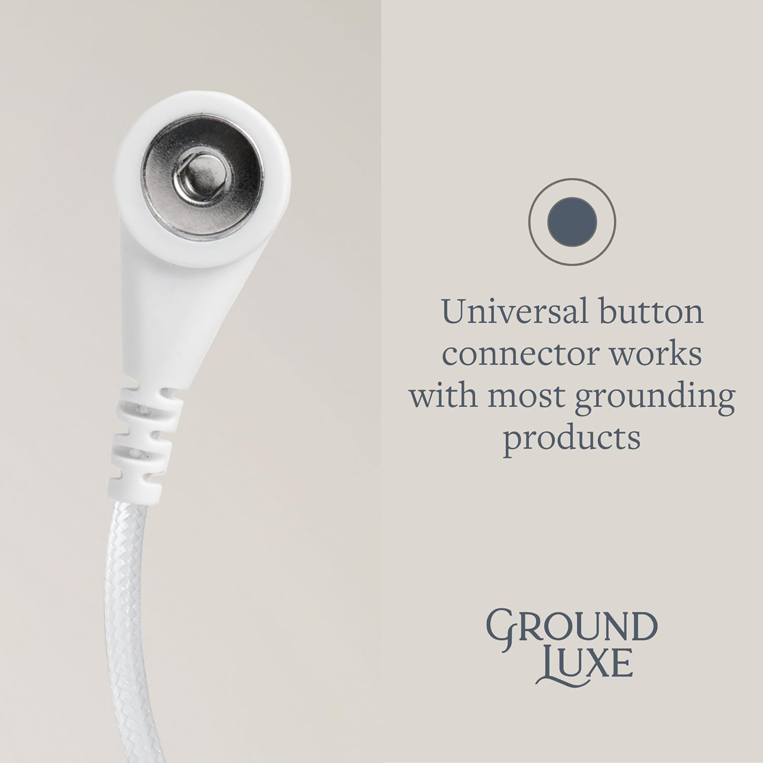 GroundLuxe 15 ft universal grounding cord, replacement cable for grounding and electrical safety use.