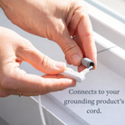 GroundLuxe grounding rod with 40 ft cord, metal grounding stake for electrical grounding or grounding therapy use.