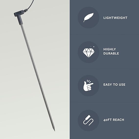 GroundLuxe grounding rod with 40 ft cord for electrical grounding and safety applications.