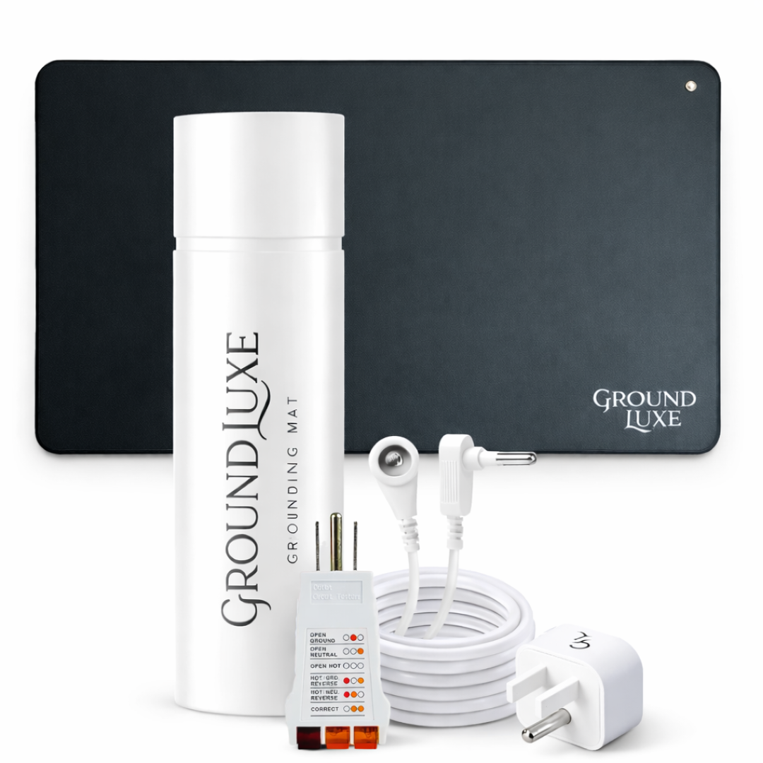Medium GroundLuxe universal grounding mat, 16x24 inches, with conductive surface for grounding and skin contact.