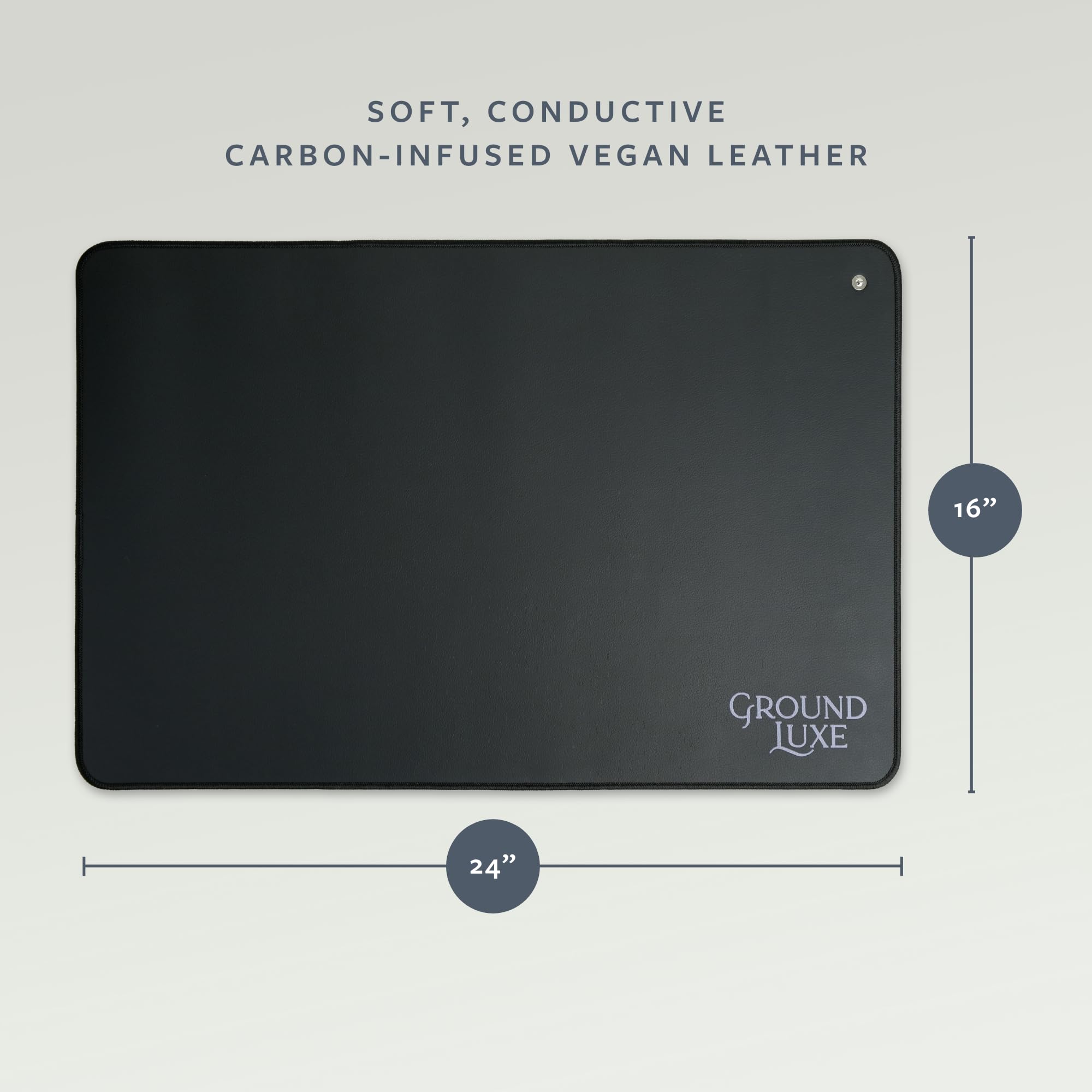 Medium GroundLuxe universal grounding mat, 16x24 inches, with conductive surface for grounding and skin contact.