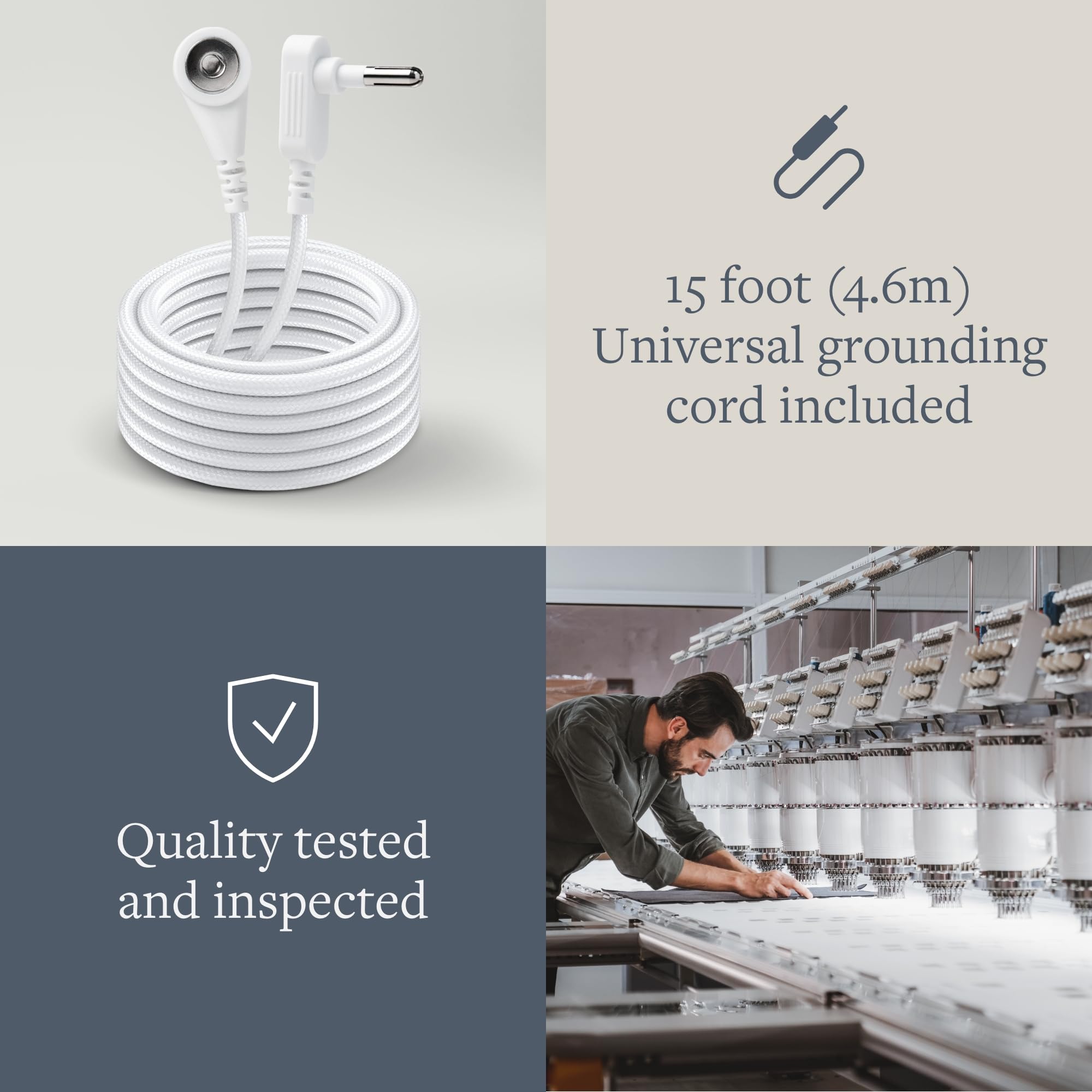 Medium GroundLuxe universal grounding mat, 16x24 inches, with conductive surface for grounding and skin contact.