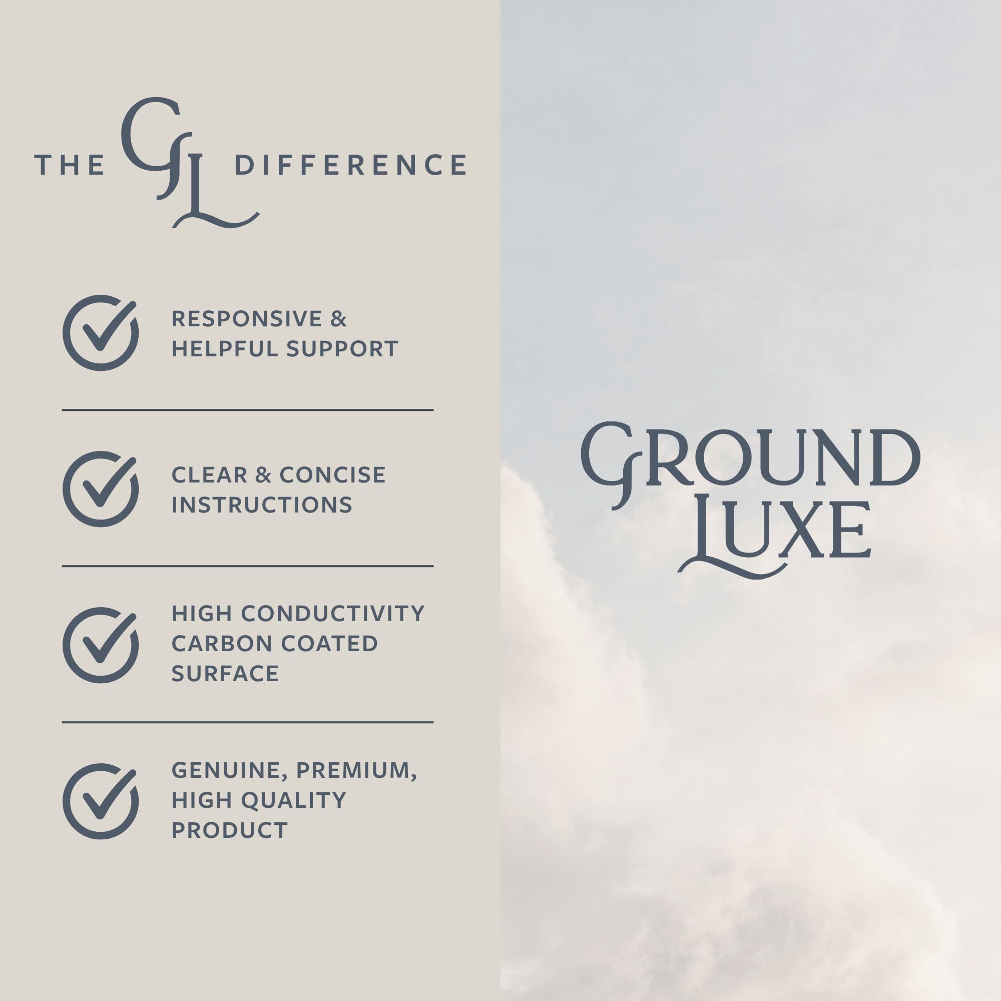 Medium GroundLuxe Universal Grounding Mat, 16x24 inches, for grounding and relaxation, with copper and conductive fabric visible.