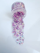 Lavender Love hair glitter headband by Gussy Up Bow Co. featuring sparkly lavender embellishments on a soft fabric band