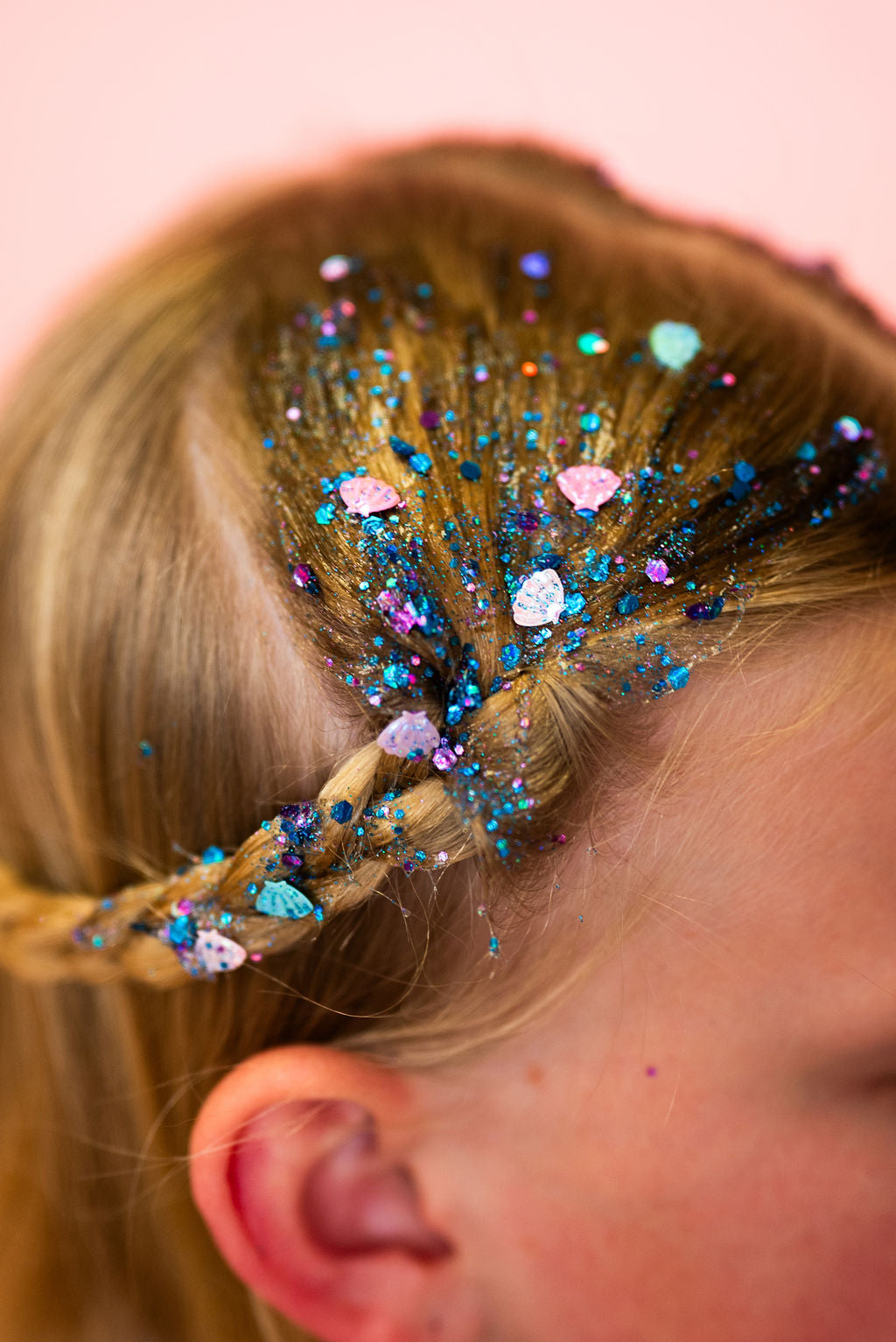 Gussy Up Bow Co. Mermaid Hair Glitter headband with shimmery, colorful glitter accents on a soft fabric band for a fun, stylish look.