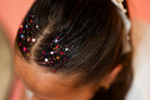 Multicolor hair glitter headband by Gussy Up Bow Co., featuring vibrant, sparkling glitter design for festive or stylish looks.