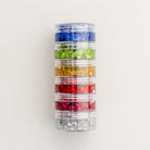 Rainbow Hair Glitter Stack headbands from Gussy Up Bow Co., featuring colorful glitter accents in the School is Cool Collection.
