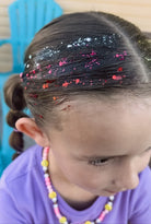 Rainbow Hair Glitter Stack headbands from Gussy Up Bow Co. featuring vibrant rainbow glitter for a fun, festive look.