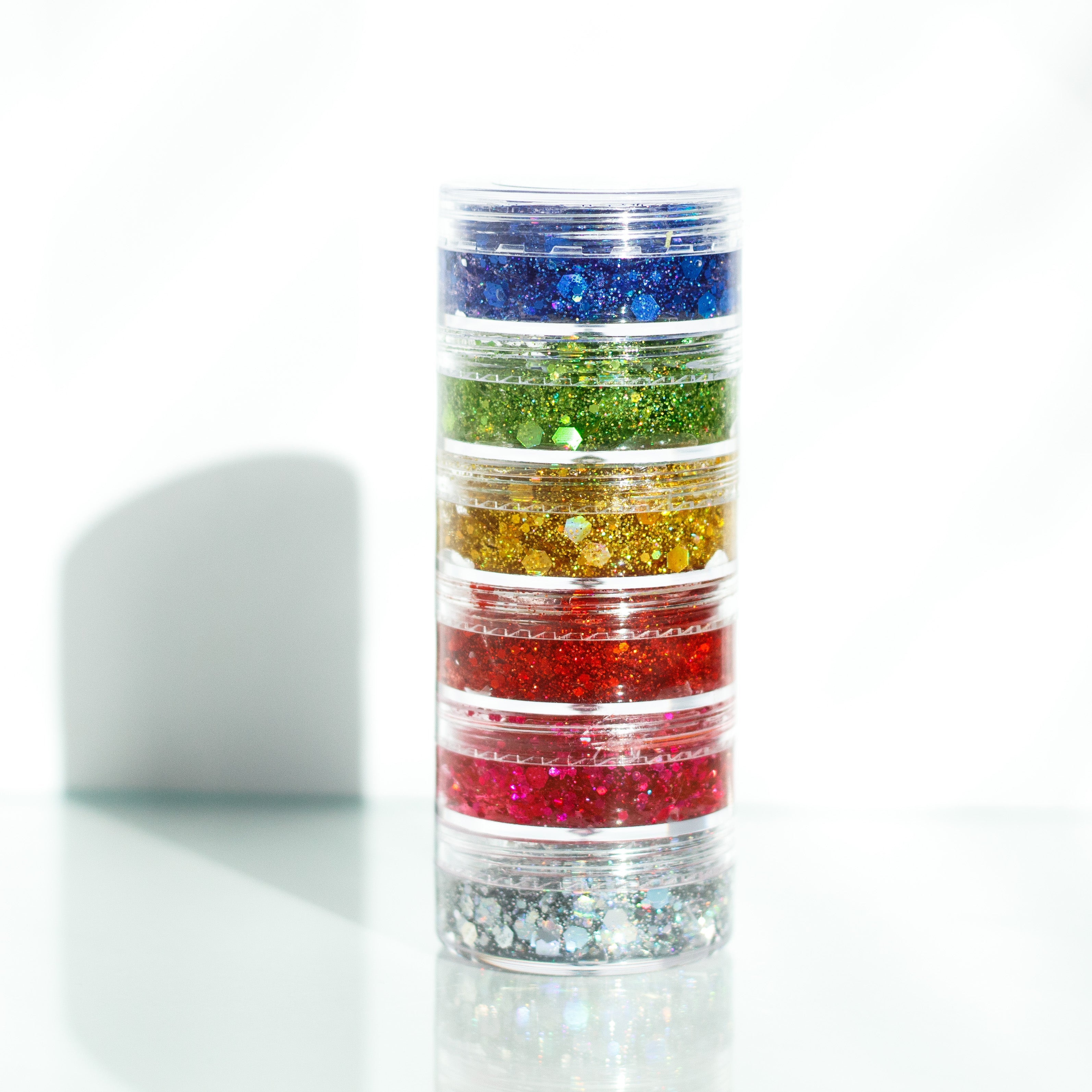 Rainbow Hair Glitter Stack headbands from Gussy Up Bow Co. featuring colorful glitter accents for a fun, stylish look.