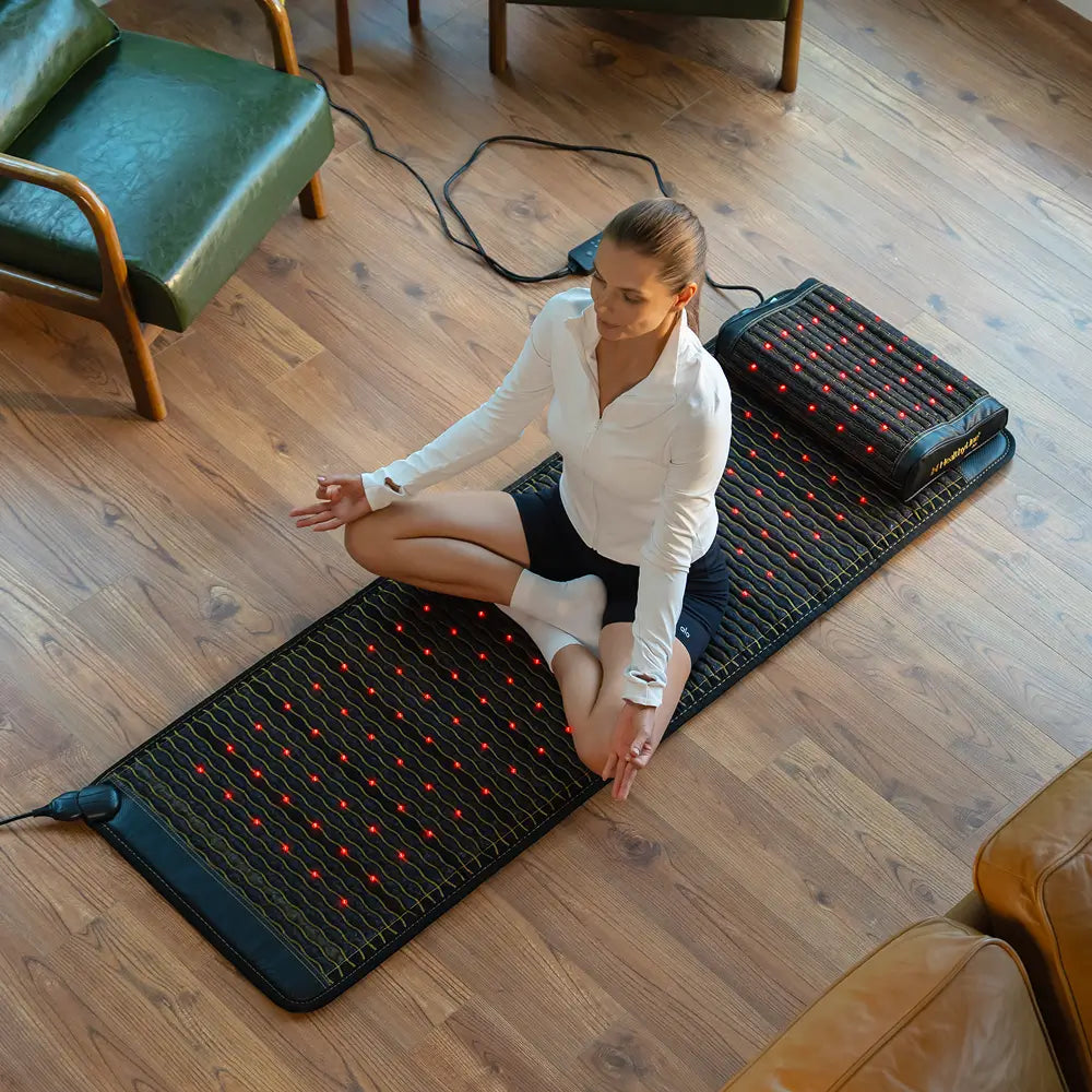 HealthyLine Jet Series PEMF Far Infrared Heating Pad, 72x24-inch heating mat with infrared therapy for pain relief.