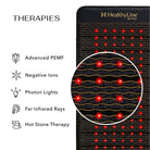 HealthyLine Jet Series PEMF Far Infrared Heating Mat, 72x24 inch heating pad with PEMF therapy and infrared heat therapy.
