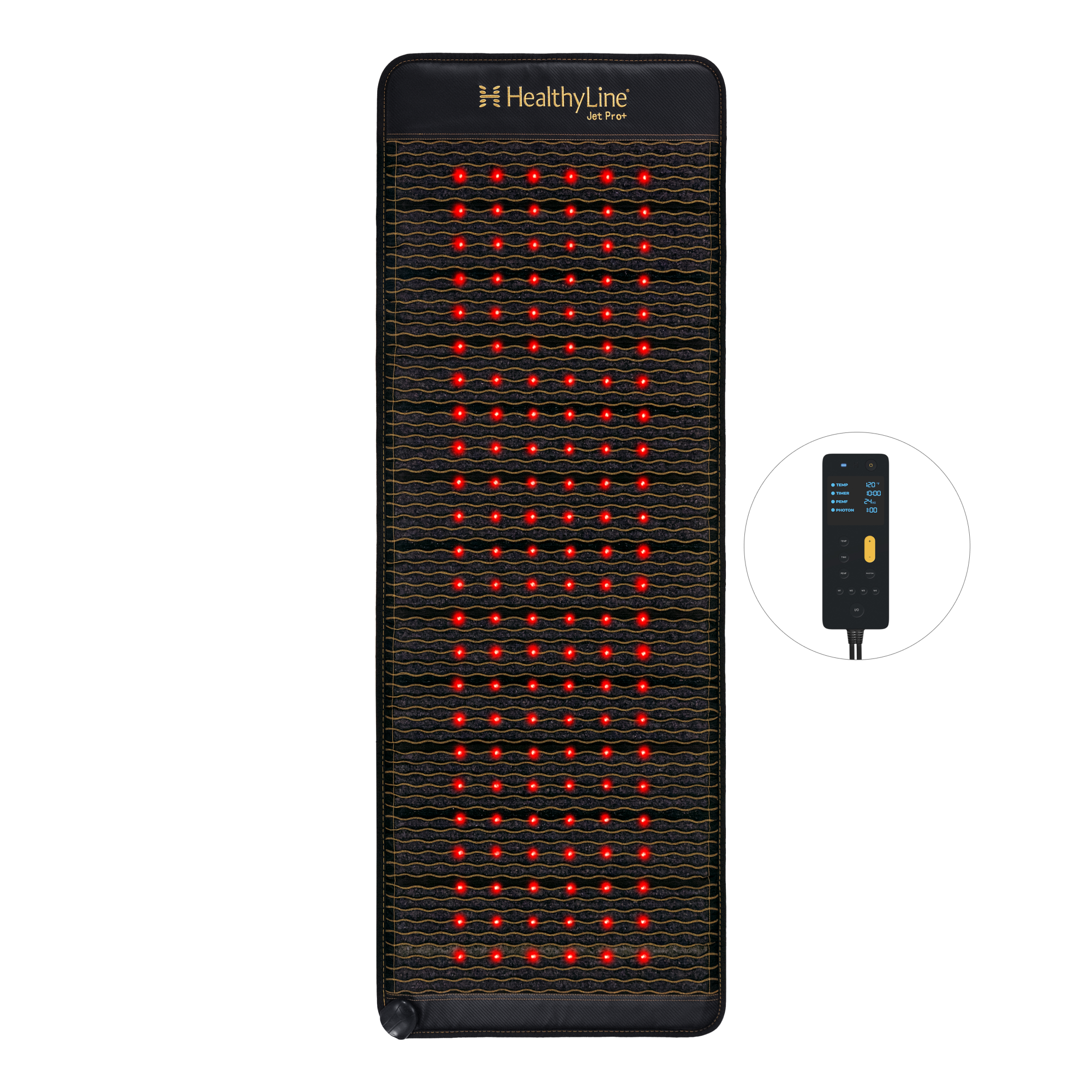 HealthyLine Jet Series PEMF Far Infrared Heating Mat, 72x24-inch heating pad with PEMF therapy and infrared heating technology.