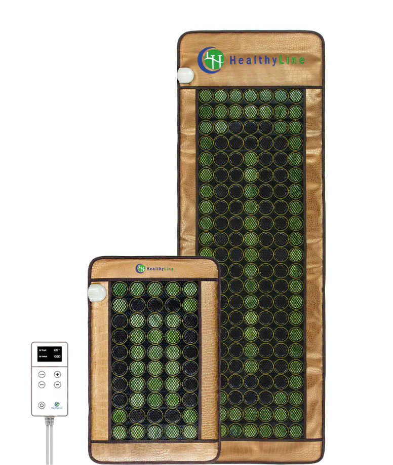 HealthyLine MESH Series Far Infrared Heating Pad, 72 x 24 inches, black mesh heating mat for pain relief and relaxation.