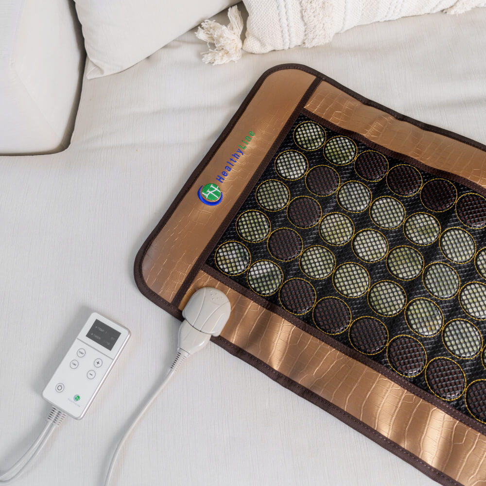 HealthyLine MESH Series Far Infrared Heating Pad, 72x24 inches, designed for soothing heat therapy and pain relief.