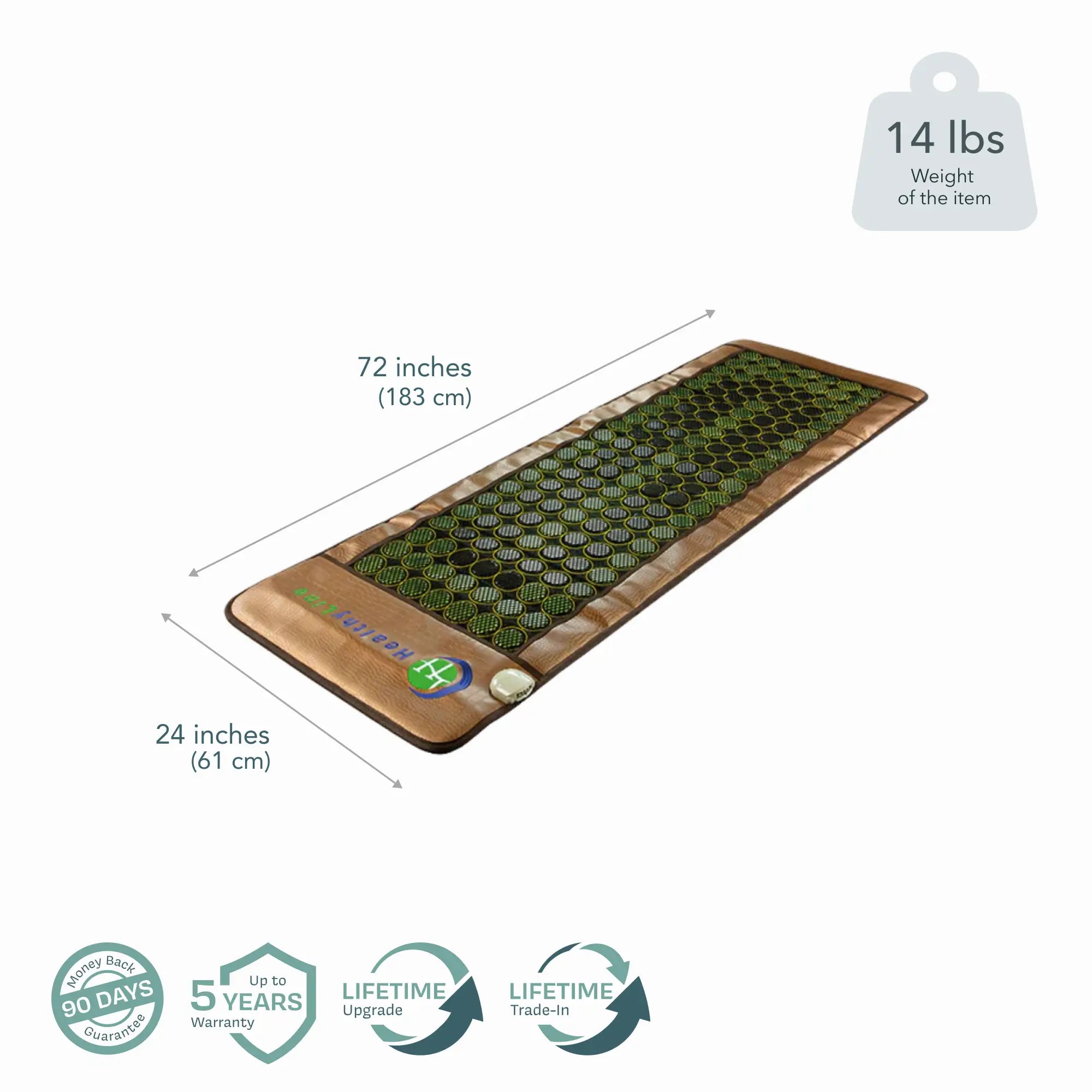 HealthyLine MESH Series Far Infrared Heating Pad, 72x24 inches, mesh design for soothing heat therapy.