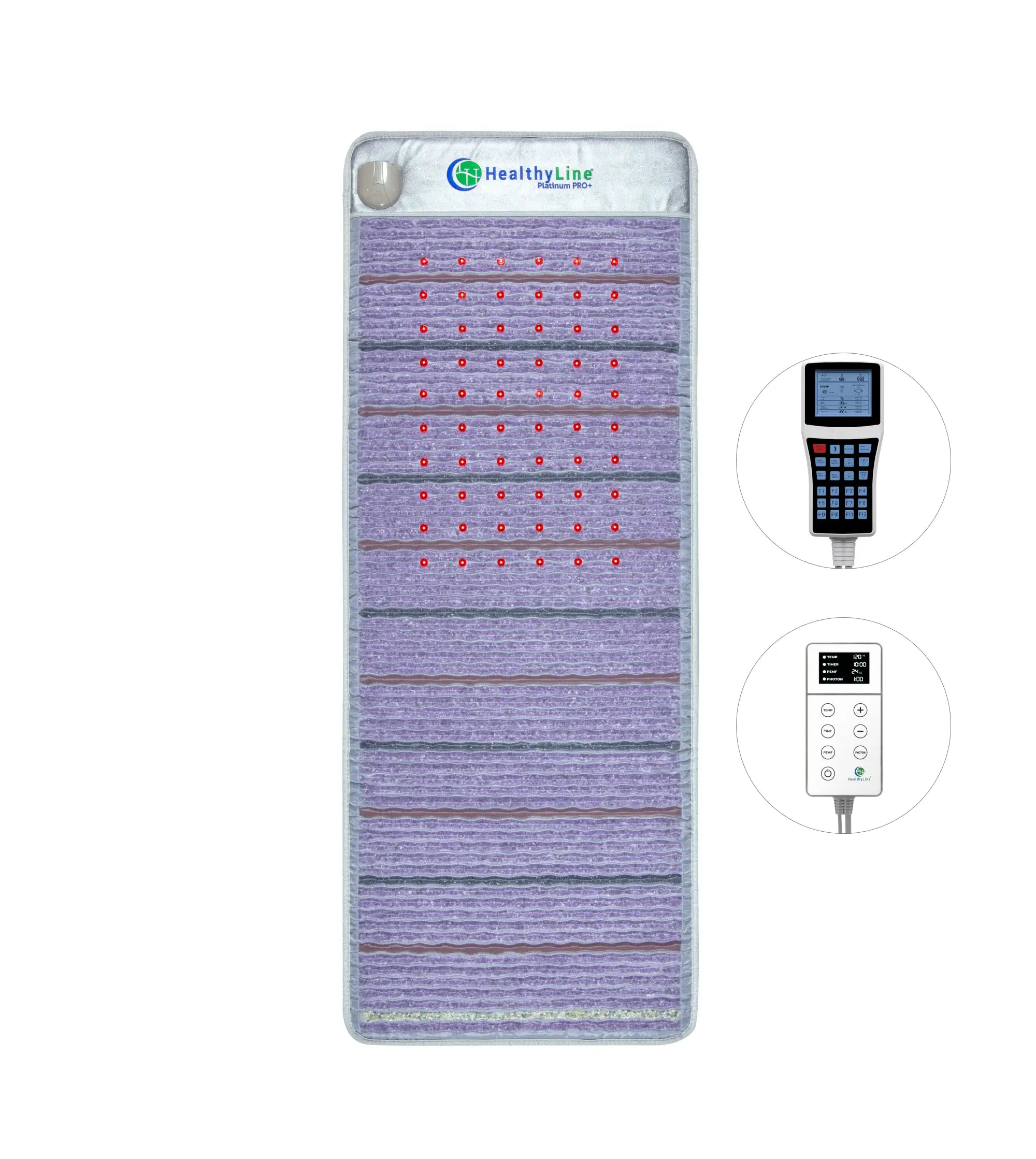 HealthyLine Platinum Series PEMF Far Infrared Heating Pad, 72x24-inch, therapeutic heating mat with PEMF technology.