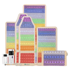 HealthyLine Rainbow Chakra Series PEMF Far Infrared Heating Pad, 74x28 inches, designed for therapeutic heat and chakra balancing.