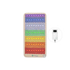 HealthyLine Rainbow Chakra Series PEMF Far Infrared Heating Pad, 74x28 inches, third edition, designed for therapeutic heat and chakra healing.