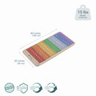 HealthyLine Rainbow Chakra Series PEMF Far Infrared Heating Pad, 74x28 inches, third edition with colorful chakra design.
