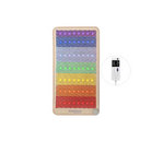 HealthyLine Rainbow Chakra Series PEMF Far Infrared Heating Mat, 74x28-inch heating pad with colorful chakra design and infrared technology.