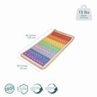 HealthyLine Rainbow Chakra Series PEMF Far Infrared Heating Pad, 74 x 28 inches, third edition with colorful chakra design.