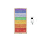 HealthyLine Rainbow Chakra Series PEMF Far Infrared Heating Pad, 74x28 inches, third edition, designed for full-body warmth and chakra healing.