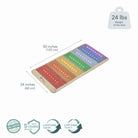 HealthyLine Rainbow Chakra Series PEMF Far Infrared Heating Mat, 74x28 inch heating pad with colorful chakra design.