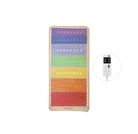HealthyLine Rainbow Chakra Series PEMF far infrared heating pad, 74x28 inches, designed for therapeutic heat and chakra balancing.