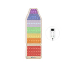 HealthyLine Rainbow Chakra Series PEMF Far Infrared Heating Pad, 74x28 inches, third edition, designed for pain relief and relaxation.