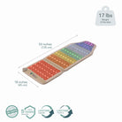 HealthyLine Rainbow Chakra Series PEMF Far Infrared Heating Pad, 74x28 inches, with colorful rainbow design and advanced wellness features.