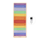 HealthyLine Rainbow Chakra Series PEMF Far Infrared Heating Pad, 74x28 inches, third edition with colorful chakra design.