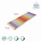 HealthyLine Rainbow Chakra Series PEMF Far Infrared Heating Pad, 74x28 inches, third edition for soothing warmth and energy balancing.
