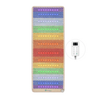 HealthyLine Rainbow Chakra Series PEMF Far Infrared Heating Mat, 74x28-inch heating pad with colorful chakra design