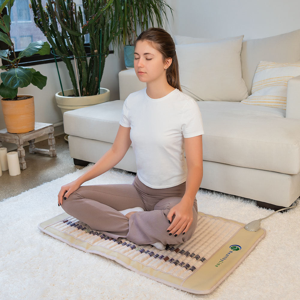 HealthyLine SOFT Series Far Infrared Heating Pad, 72x24 inches, soft heating mat for pain relief and relaxation.