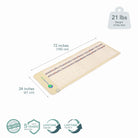HealthyLine SOFT Series Far Infrared Heating Pad, 72x24 inches, soft heating mat for pain relief and relaxation.