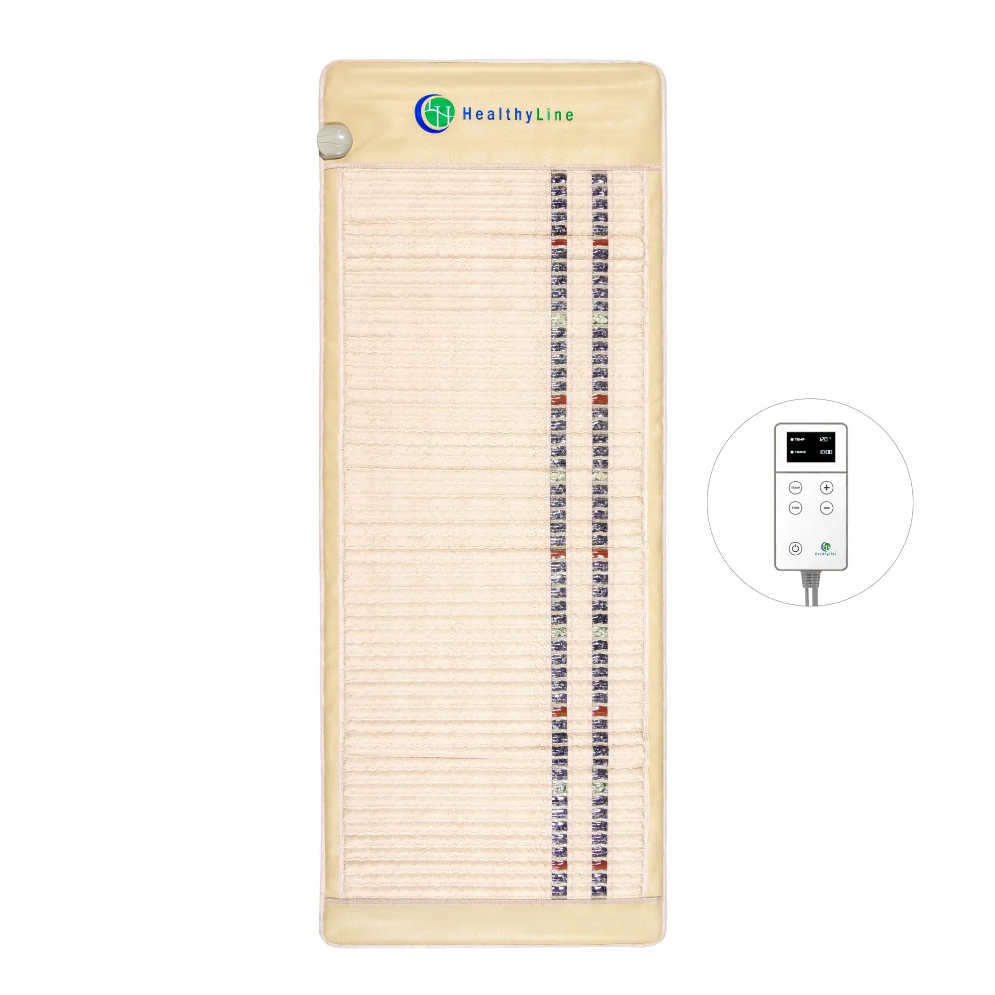 HealthyLine SOFT Series Far Infrared Heating Pad, soft 72x24-inch heating mat with infrared technology, for pain relief and relaxation.