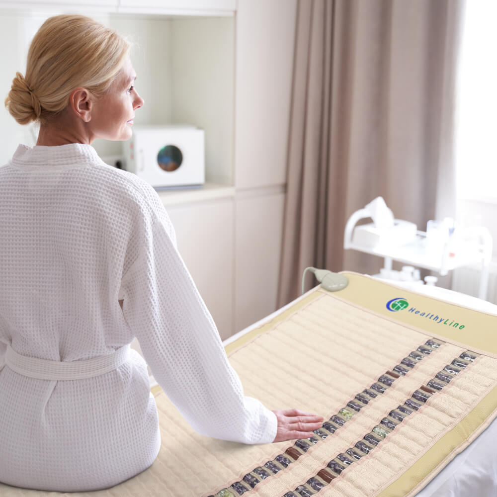 HealthyLine SOFT Series Far Infrared Heating Pad, 72 x 24 inches, soft mat designed for soothing heat therapy.